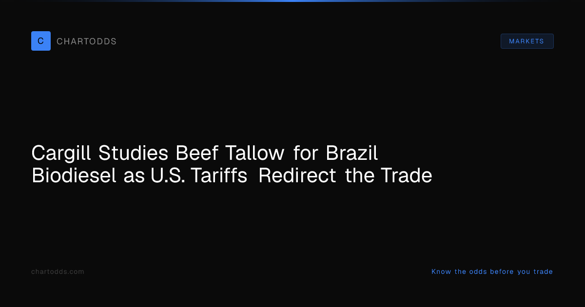 Cargill Studies Beef Tallow for Brazil Biodiesel as U.S. Tariffs Redirect the Trade